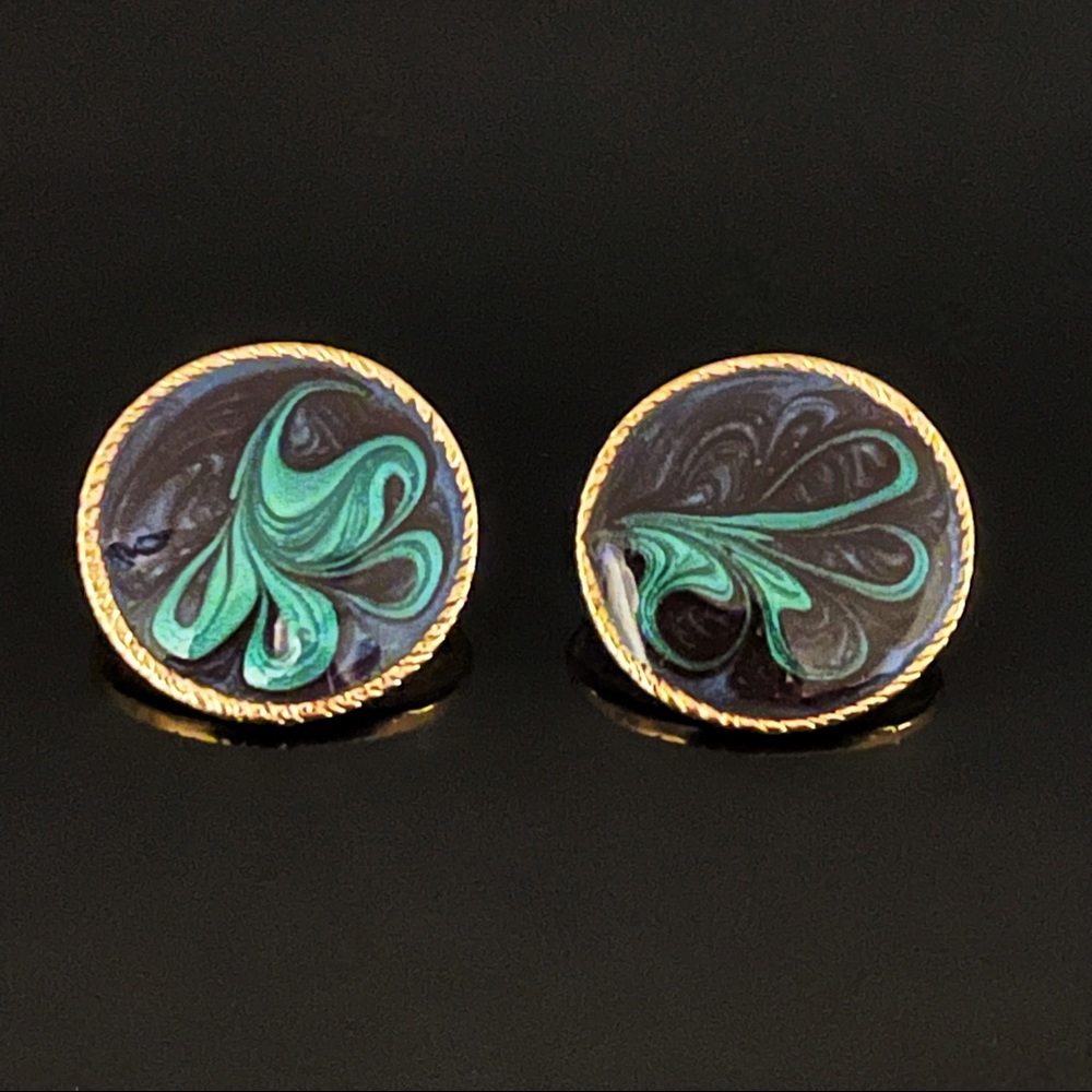 ✨Stunning Italy Enamel Art Stud Earrings